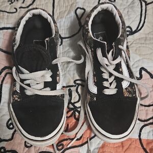 Vans Kids Black and Camouflage Sneakers